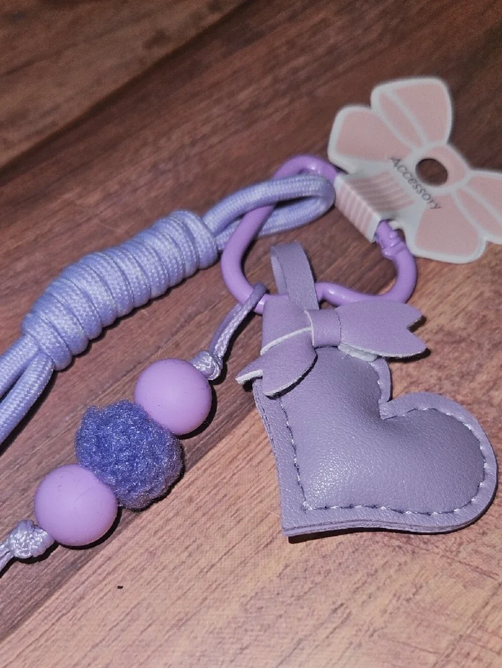 Pastel Heart Charm Keychains New